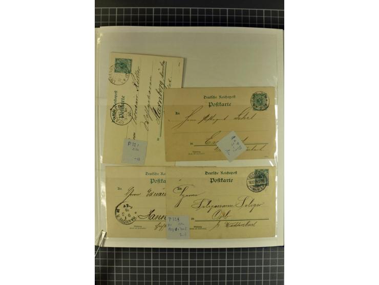 1872/1945, umfangreiche Sammlung Briefe und Karten ab Brustschilde mit nachverwendeten Stempeln, Hufeisenstempeln, des Weiter