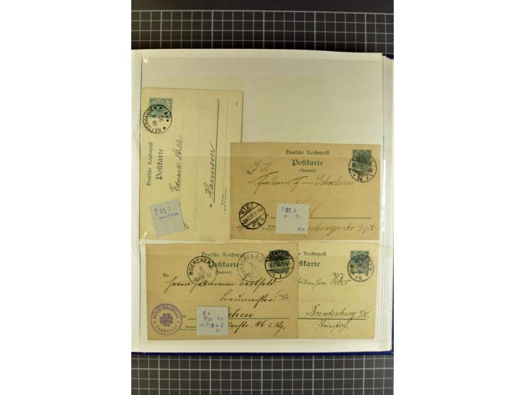 1872/1945, umfangreiche Sammlung Briefe und Karten ab Brustschilde mit nachverwendeten Stempeln, Hufeisenstempeln, des Weiter