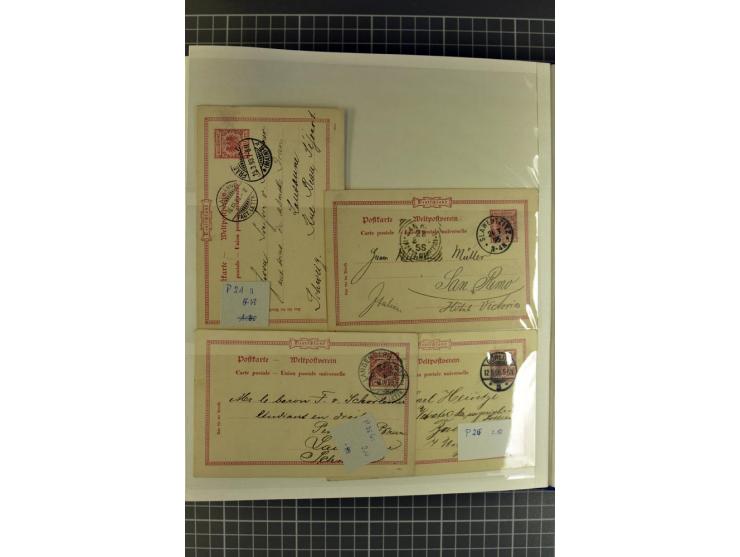 1872/1945, umfangreiche Sammlung Briefe und Karten ab Brustschilde mit nachverwendeten Stempeln, Hufeisenstempeln, des Weiter