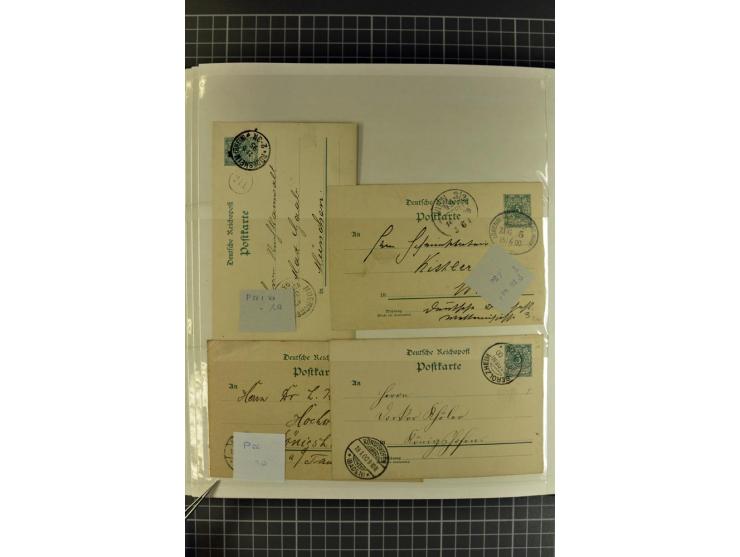 1872/1945, umfangreiche Sammlung Briefe und Karten ab Brustschilde mit nachverwendeten Stempeln, Hufeisenstempeln, des Weiter