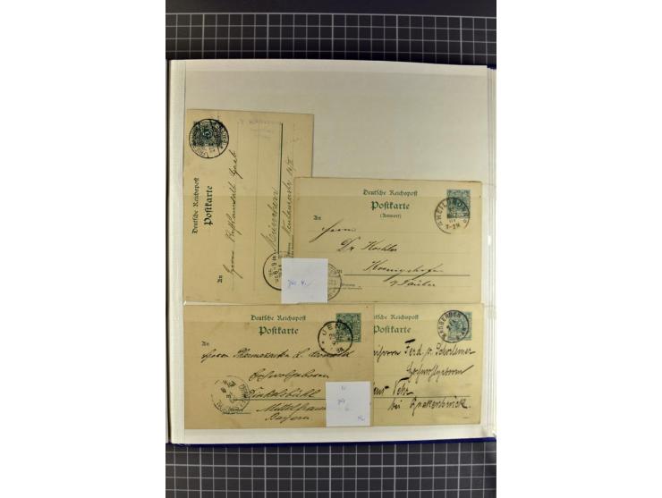 1872/1945, umfangreiche Sammlung Briefe und Karten ab Brustschilde mit nachverwendeten Stempeln, Hufeisenstempeln, des Weiter