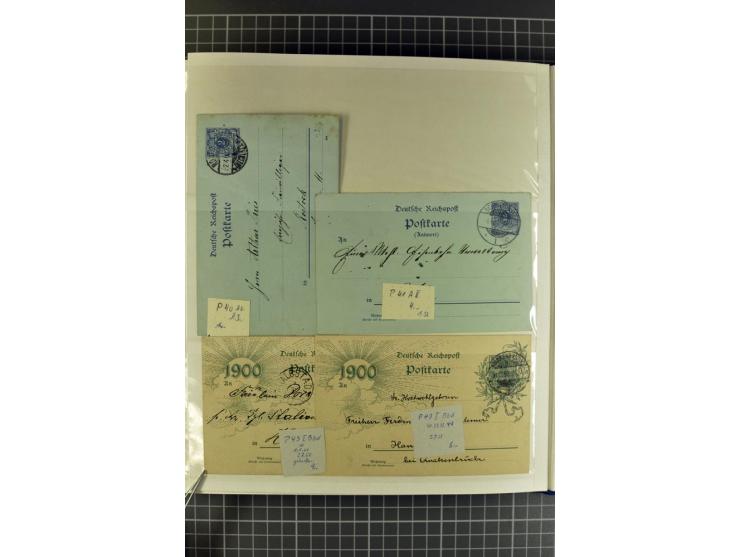 1872/1945, umfangreiche Sammlung Briefe und Karten ab Brustschilde mit nachverwendeten Stempeln, Hufeisenstempeln, des Weiter