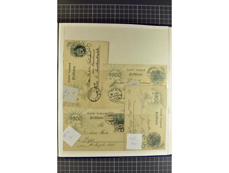 1872/1945, umfangreiche Sammlung Briefe und Karten ab Brustschilde mit nachverwendeten Stempeln, Hufeisenstempeln, des Weiter