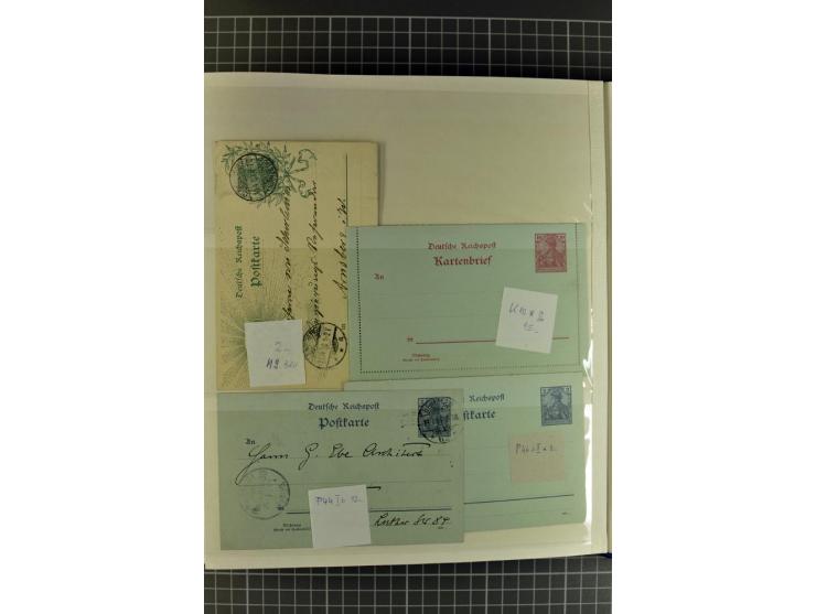 1872/1945, umfangreiche Sammlung Briefe und Karten ab Brustschilde mit nachverwendeten Stempeln, Hufeisenstempeln, des Weiter