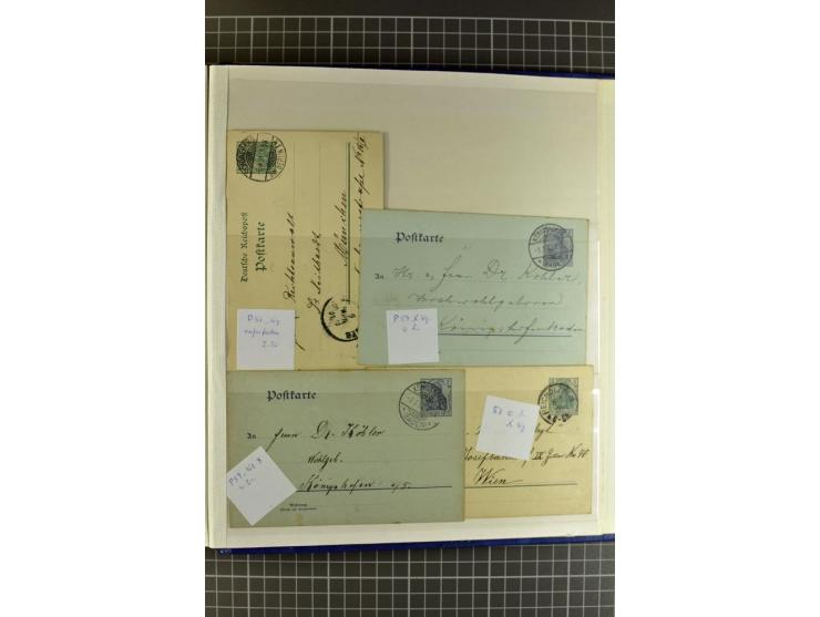 1872/1945, umfangreiche Sammlung Briefe und Karten ab Brustschilde mit nachverwendeten Stempeln, Hufeisenstempeln, des Weiter