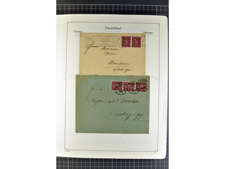 1872/1945, umfangreiche Sammlung Briefe und Karten ab Brustschilde mit nachverwendeten Stempeln, Hufeisenstempeln, des Weiter