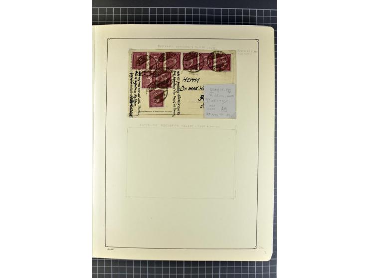 1872/1945, umfangreiche Sammlung Briefe und Karten ab Brustschilde mit nachverwendeten Stempeln, Hufeisenstempeln, des Weiter