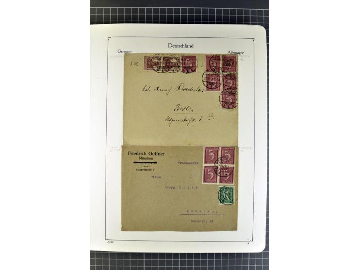 1872/1945, umfangreiche Sammlung Briefe und Karten ab Brustschilde mit nachverwendeten Stempeln, Hufeisenstempeln, des Weiter