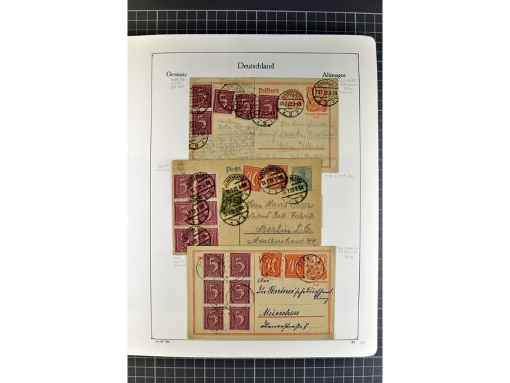 1872/1945, umfangreiche Sammlung Briefe und Karten ab Brustschilde mit nachverwendeten Stempeln, Hufeisenstempeln, des Weiter