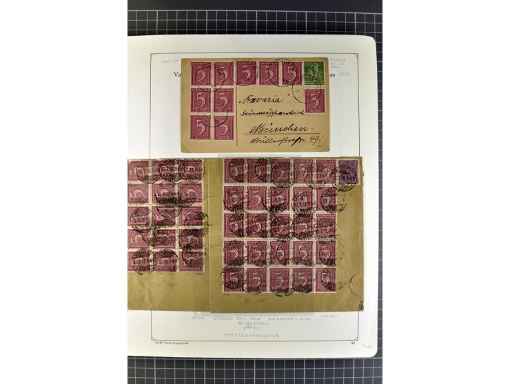 1872/1945, umfangreiche Sammlung Briefe und Karten ab Brustschilde mit nachverwendeten Stempeln, Hufeisenstempeln, des Weiter