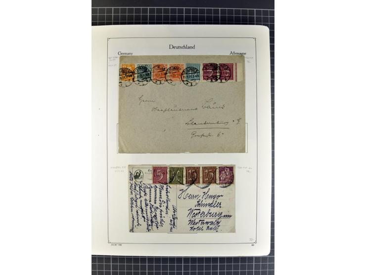 1872/1945, umfangreiche Sammlung Briefe und Karten ab Brustschilde mit nachverwendeten Stempeln, Hufeisenstempeln, des Weiter