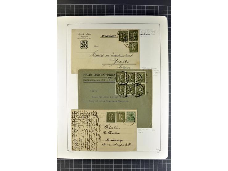 1872/1945, umfangreiche Sammlung Briefe und Karten ab Brustschilde mit nachverwendeten Stempeln, Hufeisenstempeln, des Weiter