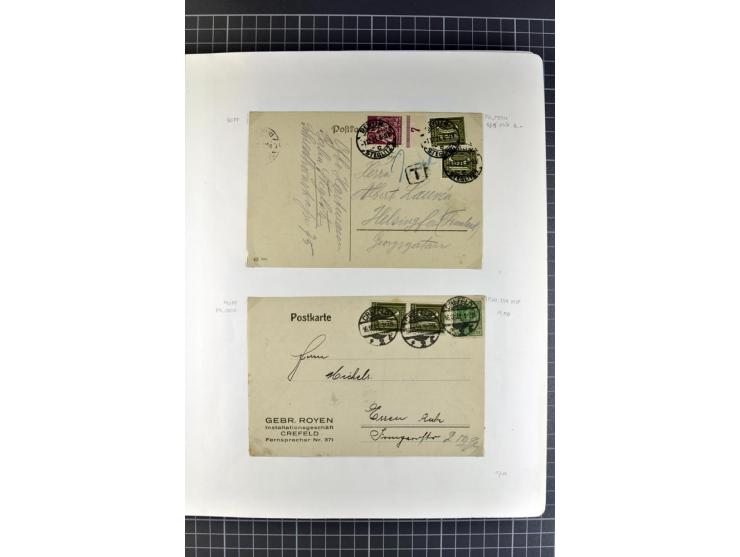 1872/1945, umfangreiche Sammlung Briefe und Karten ab Brustschilde mit nachverwendeten Stempeln, Hufeisenstempeln, des Weiter