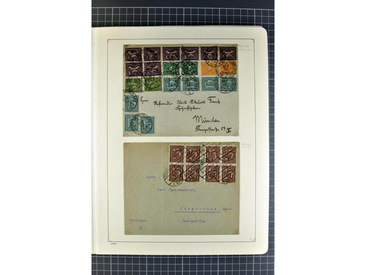 1872/1945, umfangreiche Sammlung Briefe und Karten ab Brustschilde mit nachverwendeten Stempeln, Hufeisenstempeln, des Weiter