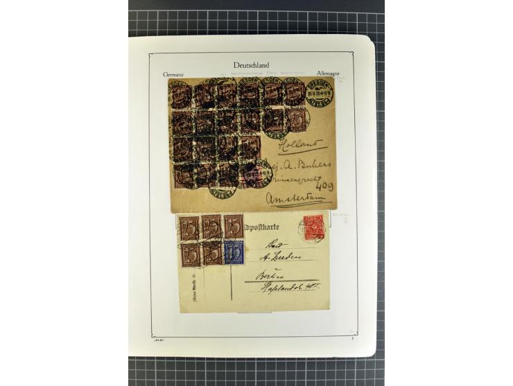 1872/1945, umfangreiche Sammlung Briefe und Karten ab Brustschilde mit nachverwendeten Stempeln, Hufeisenstempeln, des Weiter