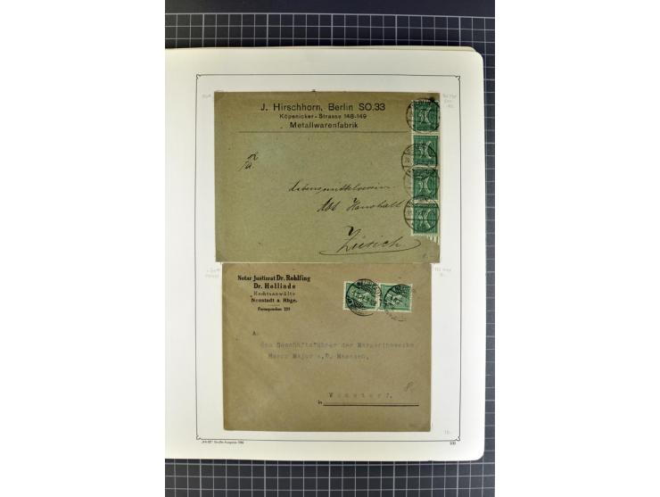 1872/1945, umfangreiche Sammlung Briefe und Karten ab Brustschilde mit nachverwendeten Stempeln, Hufeisenstempeln, des Weiter