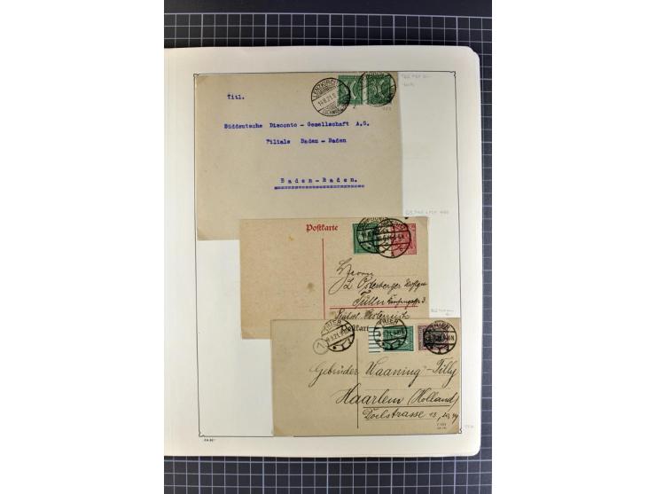 1872/1945, umfangreiche Sammlung Briefe und Karten ab Brustschilde mit nachverwendeten Stempeln, Hufeisenstempeln, des Weiter