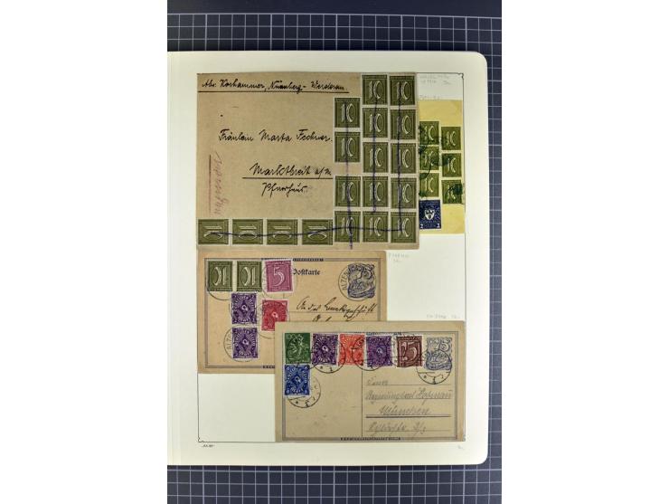 1872/1945, umfangreiche Sammlung Briefe und Karten ab Brustschilde mit nachverwendeten Stempeln, Hufeisenstempeln, des Weiter