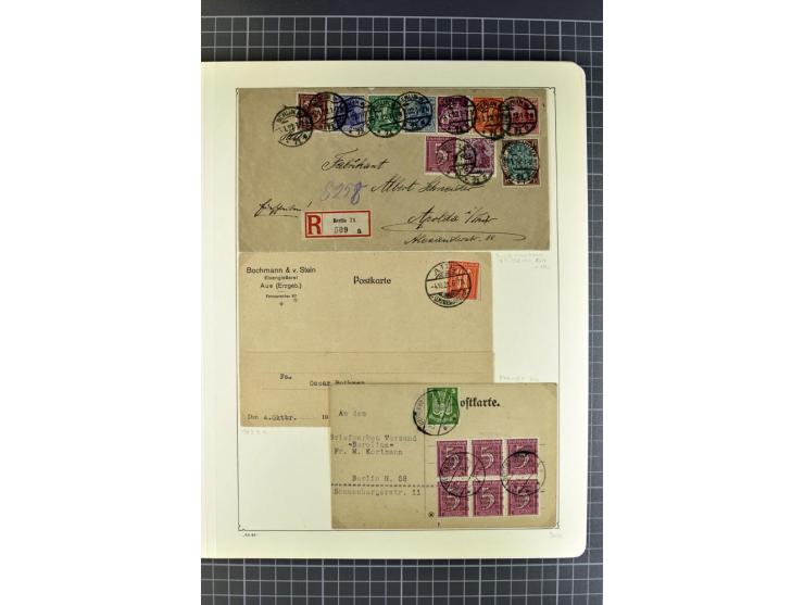 1872/1945, umfangreiche Sammlung Briefe und Karten ab Brustschilde mit nachverwendeten Stempeln, Hufeisenstempeln, des Weiter