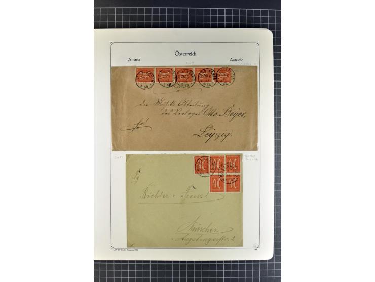 1872/1945, umfangreiche Sammlung Briefe und Karten ab Brustschilde mit nachverwendeten Stempeln, Hufeisenstempeln, des Weiter