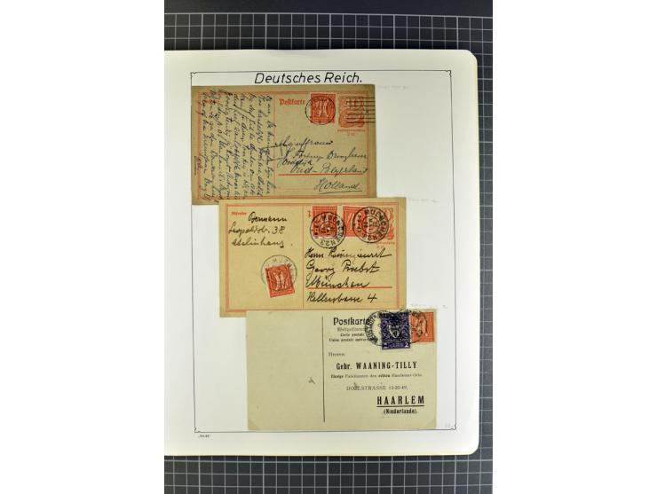 1872/1945, umfangreiche Sammlung Briefe und Karten ab Brustschilde mit nachverwendeten Stempeln, Hufeisenstempeln, des Weiter