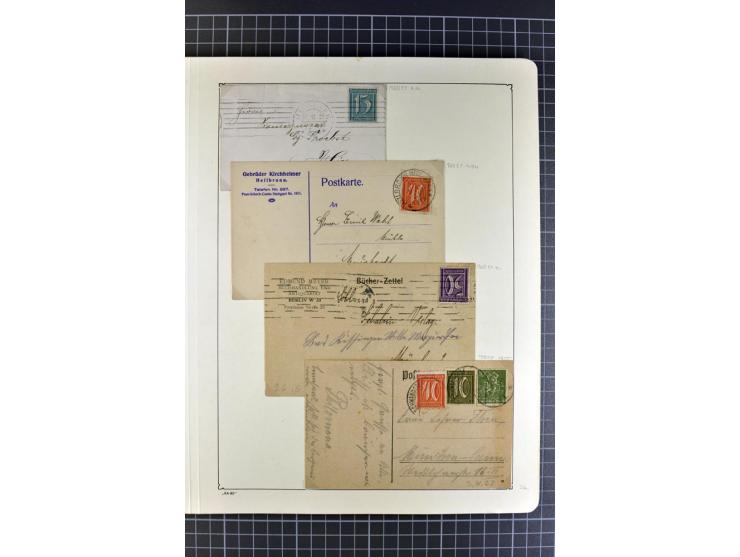 1872/1945, umfangreiche Sammlung Briefe und Karten ab Brustschilde mit nachverwendeten Stempeln, Hufeisenstempeln, des Weiter
