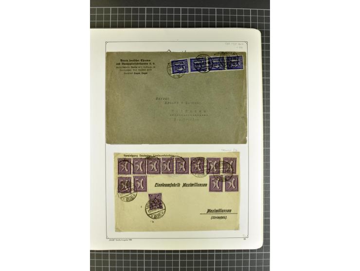 1872/1945, umfangreiche Sammlung Briefe und Karten ab Brustschilde mit nachverwendeten Stempeln, Hufeisenstempeln, des Weiter