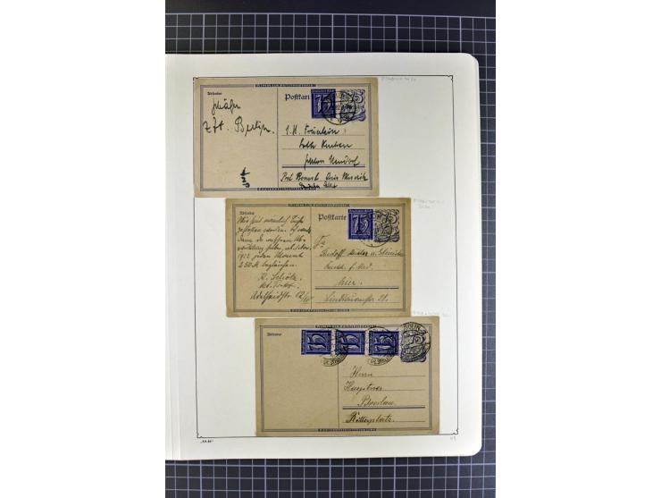 1872/1945, umfangreiche Sammlung Briefe und Karten ab Brustschilde mit nachverwendeten Stempeln, Hufeisenstempeln, des Weiter