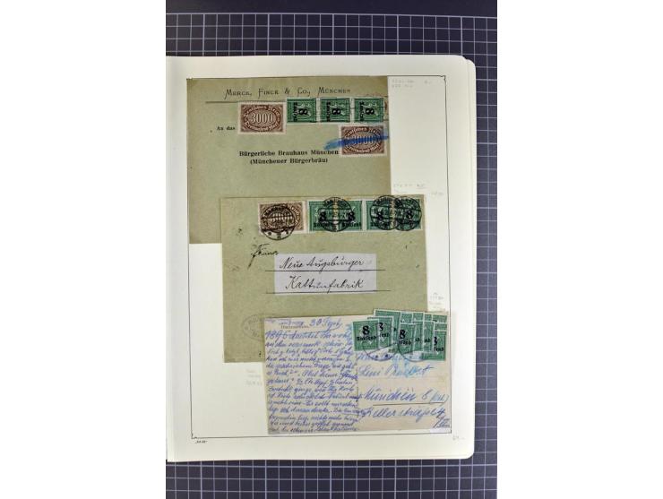 1872/1945, umfangreiche Sammlung Briefe und Karten ab Brustschilde mit nachverwendeten Stempeln, Hufeisenstempeln, des Weiter