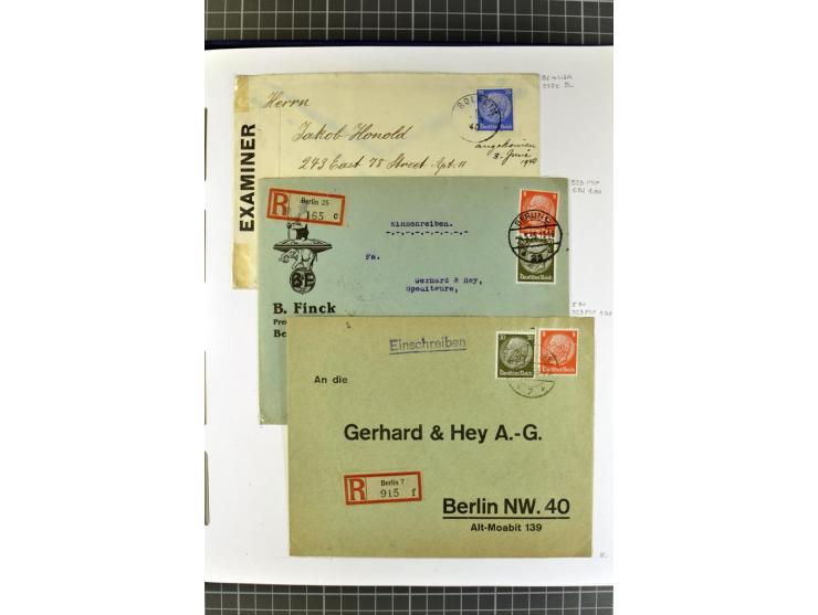 1872/1945, umfangreiche Sammlung Briefe und Karten ab Brustschilde mit nachverwendeten Stempeln, Hufeisenstempeln, des Weiter