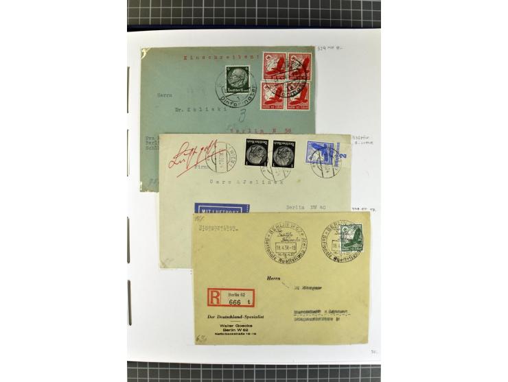 1872/1945, umfangreiche Sammlung Briefe und Karten ab Brustschilde mit nachverwendeten Stempeln, Hufeisenstempeln, des Weiter