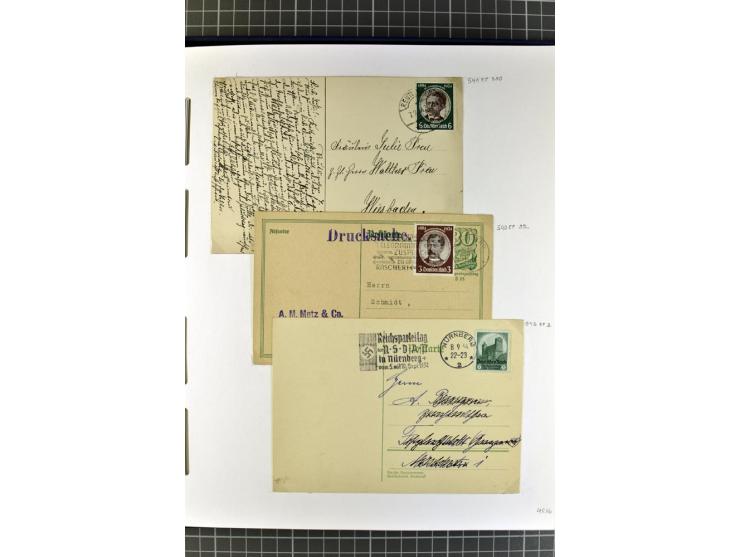 1872/1945, umfangreiche Sammlung Briefe und Karten ab Brustschilde mit nachverwendeten Stempeln, Hufeisenstempeln, des Weiter