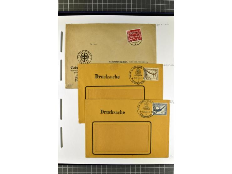 1872/1945, umfangreiche Sammlung Briefe und Karten ab Brustschilde mit nachverwendeten Stempeln, Hufeisenstempeln, des Weiter