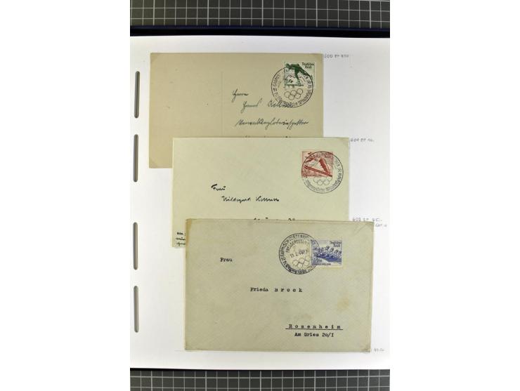 1872/1945, umfangreiche Sammlung Briefe und Karten ab Brustschilde mit nachverwendeten Stempeln, Hufeisenstempeln, des Weiter