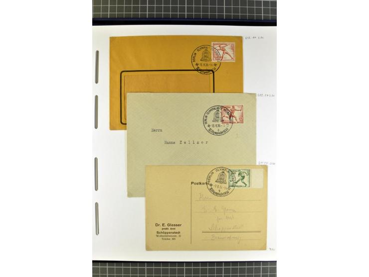 1872/1945, umfangreiche Sammlung Briefe und Karten ab Brustschilde mit nachverwendeten Stempeln, Hufeisenstempeln, des Weiter