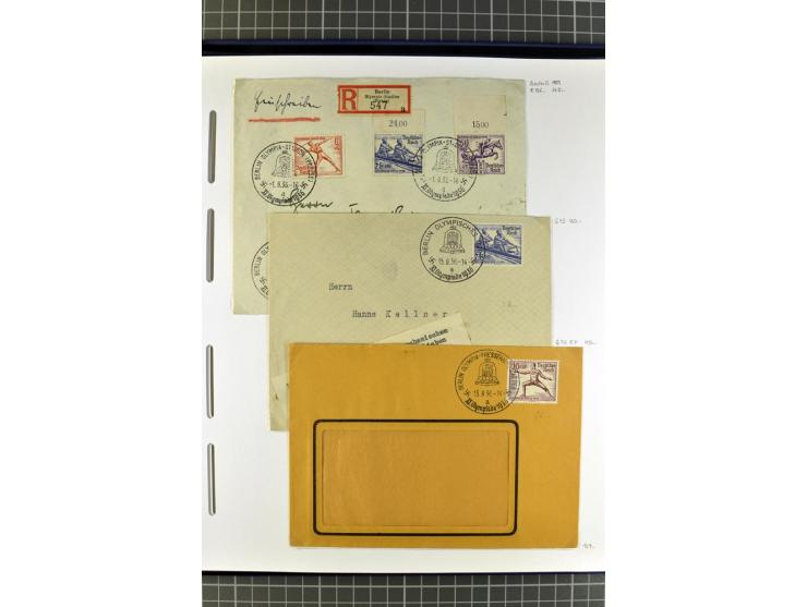 1872/1945, umfangreiche Sammlung Briefe und Karten ab Brustschilde mit nachverwendeten Stempeln, Hufeisenstempeln, des Weiter