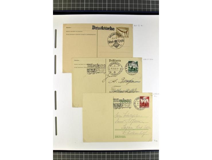 1872/1945, umfangreiche Sammlung Briefe und Karten ab Brustschilde mit nachverwendeten Stempeln, Hufeisenstempeln, des Weiter