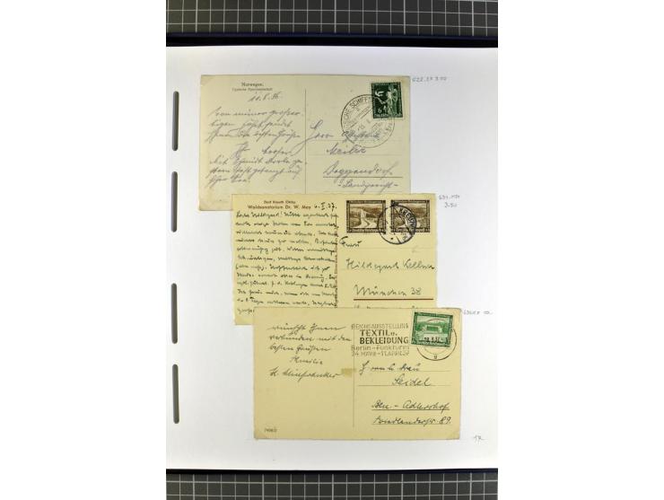 1872/1945, umfangreiche Sammlung Briefe und Karten ab Brustschilde mit nachverwendeten Stempeln, Hufeisenstempeln, des Weiter