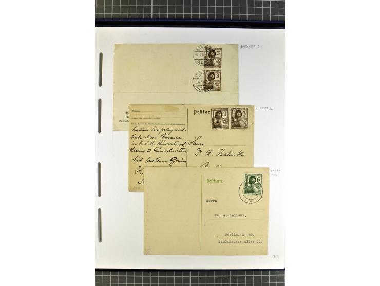 1872/1945, umfangreiche Sammlung Briefe und Karten ab Brustschilde mit nachverwendeten Stempeln, Hufeisenstempeln, des Weiter