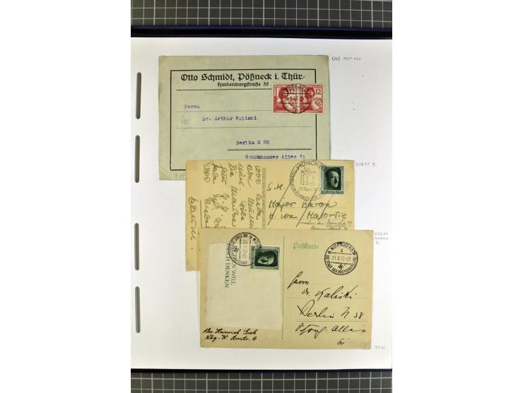1872/1945, umfangreiche Sammlung Briefe und Karten ab Brustschilde mit nachverwendeten Stempeln, Hufeisenstempeln, des Weiter