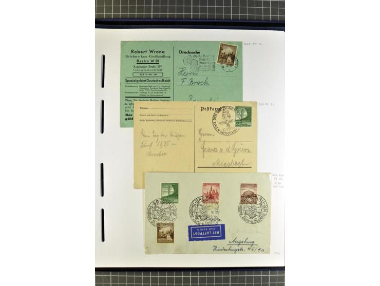 1872/1945, umfangreiche Sammlung Briefe und Karten ab Brustschilde mit nachverwendeten Stempeln, Hufeisenstempeln, des Weiter
