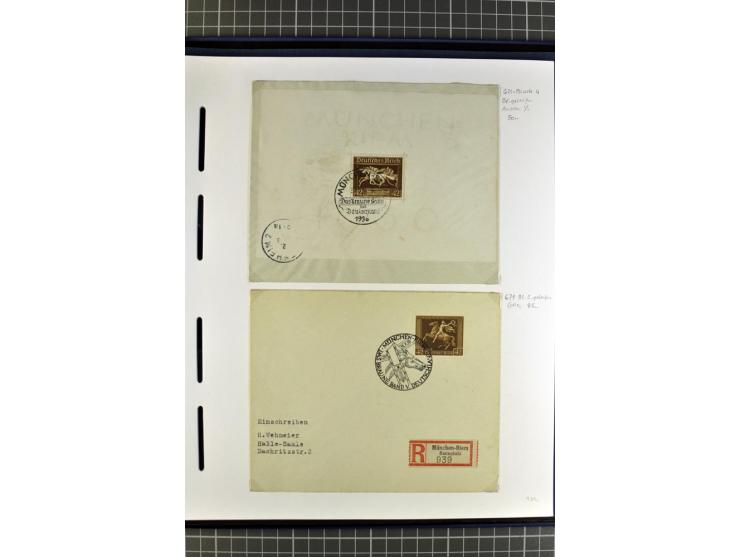 1872/1945, umfangreiche Sammlung Briefe und Karten ab Brustschilde mit nachverwendeten Stempeln, Hufeisenstempeln, des Weiter
