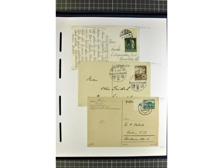 1872/1945, umfangreiche Sammlung Briefe und Karten ab Brustschilde mit nachverwendeten Stempeln, Hufeisenstempeln, des Weiter