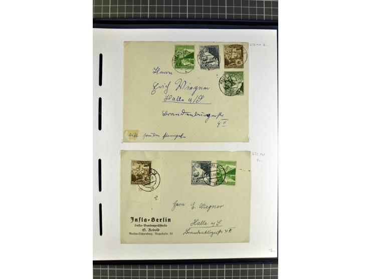 1872/1945, umfangreiche Sammlung Briefe und Karten ab Brustschilde mit nachverwendeten Stempeln, Hufeisenstempeln, des Weiter
