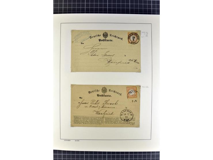 1872/1945, umfangreiche Sammlung Briefe und Karten ab Brustschilde mit nachverwendeten Stempeln, Hufeisenstempeln, des Weiter