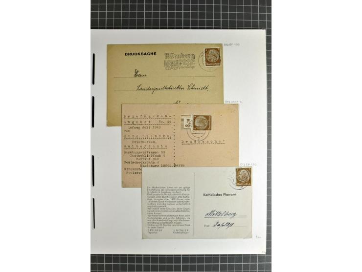1872/1945, umfangreiche Sammlung Briefe und Karten ab Brustschilde mit nachverwendeten Stempeln, Hufeisenstempeln, des Weiter
