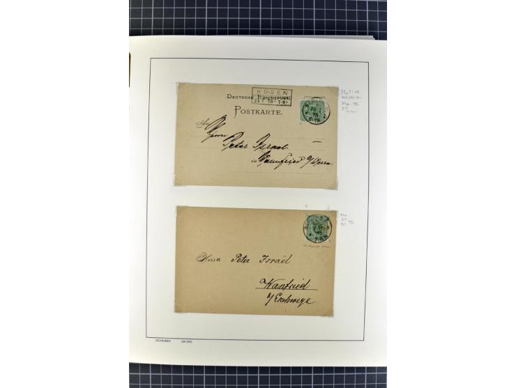 1872/1945, umfangreiche Sammlung Briefe und Karten ab Brustschilde mit nachverwendeten Stempeln, Hufeisenstempeln, des Weiter