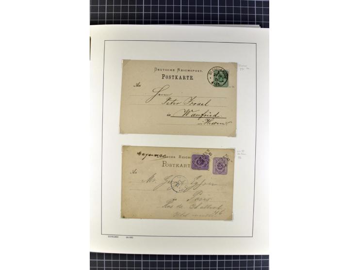 1872/1945, umfangreiche Sammlung Briefe und Karten ab Brustschilde mit nachverwendeten Stempeln, Hufeisenstempeln, des Weiter
