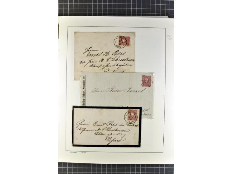 1872/1945, umfangreiche Sammlung Briefe und Karten ab Brustschilde mit nachverwendeten Stempeln, Hufeisenstempeln, des Weiter
