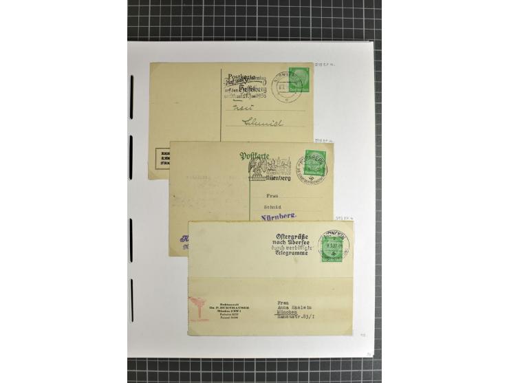 1872/1945, umfangreiche Sammlung Briefe und Karten ab Brustschilde mit nachverwendeten Stempeln, Hufeisenstempeln, des Weiter
